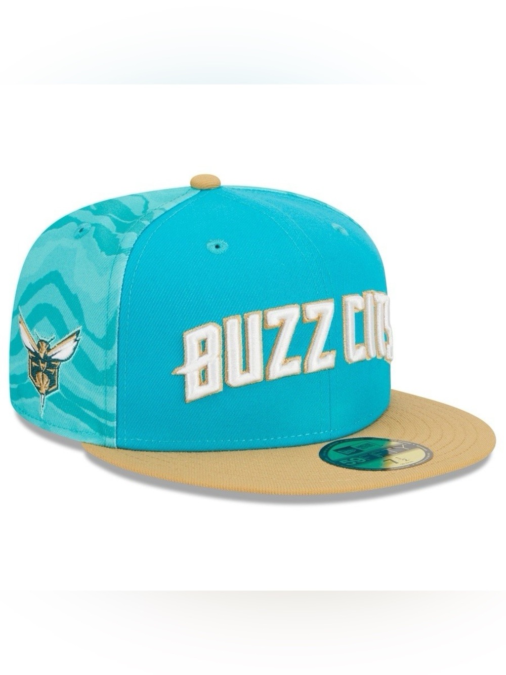 New Era 59FIFTY NBA Charlotte Hornets Fitted Hat Cap City Edition Men Size 7 1/2